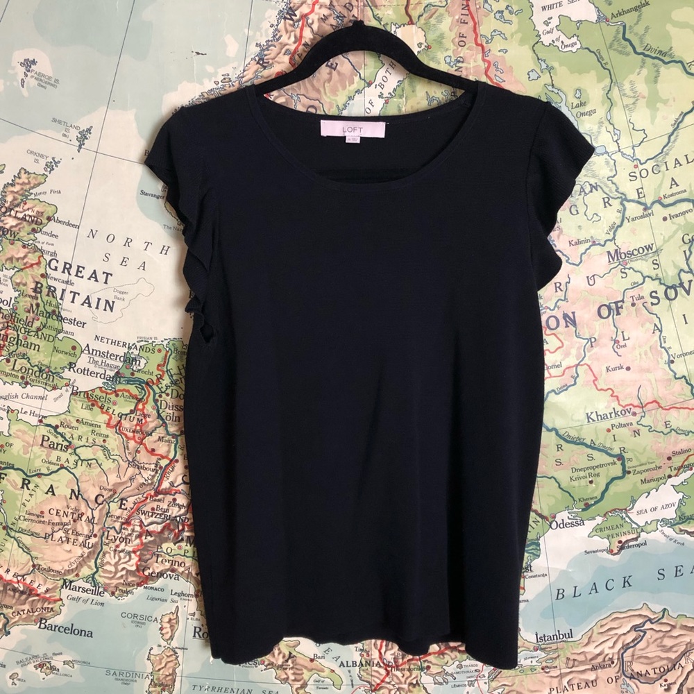 Loft Flutter Sleeve Sweater Tank
